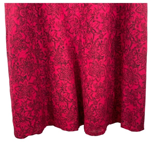 St Johns Bay Petite Womens SIze MP Red & Black Lined A-Line Midi Skirt - Picture 6 of 8